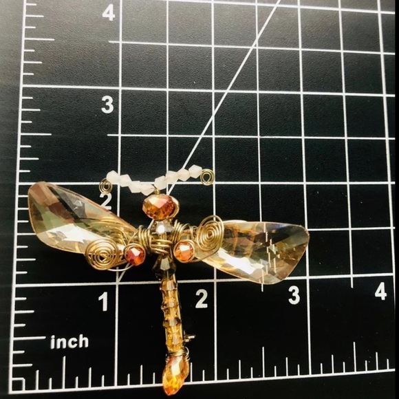 Dragonfly Crystal Brooch IOB - Picture 13 of 14